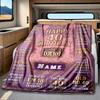 Happy 40Th Birthday Celebration Blanket Personalized Name Soft Comfortable Stylish Blanket Car Blanket Perfect For Travel Camping Outdoor Home