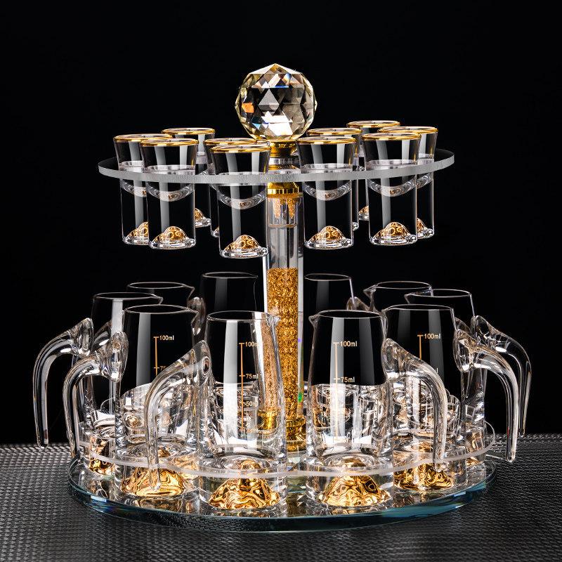 Shangqi Jinshan Glass Baijiu Decanter & Cup Set
