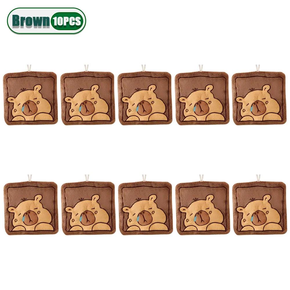 1-20PCS Cute Hanging Capybara Hand Towel Absorbent Lint-free Kitchen Towel Bathroom Hand Towel Children's Wash Handkerchief