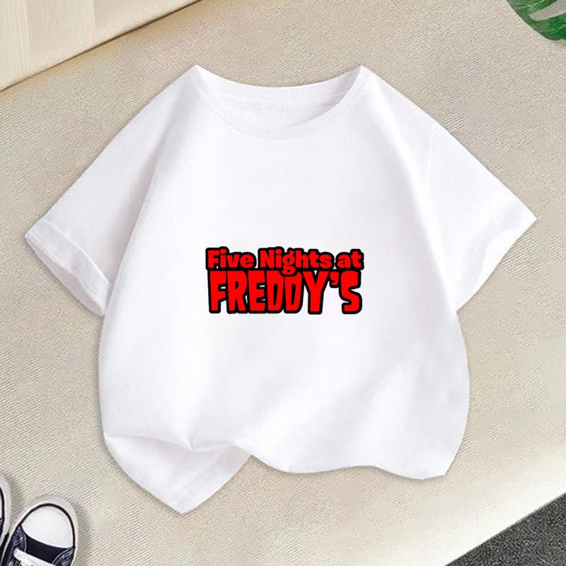 Five Nights Freddys Kids TShirt Cartoon Printed Boy Short Sleeve Tops FNAFs Girl Clothes Summer Breathable Baby Birthday Gifts