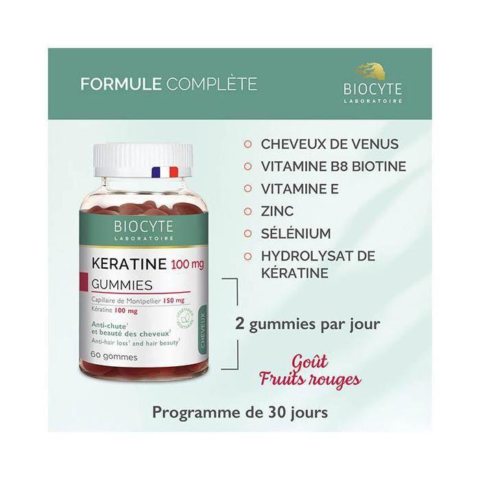 BIOCYTE Keratin Gummies Anti-hair Loss &; Hair Beauty Food Supplement 60 Gummies