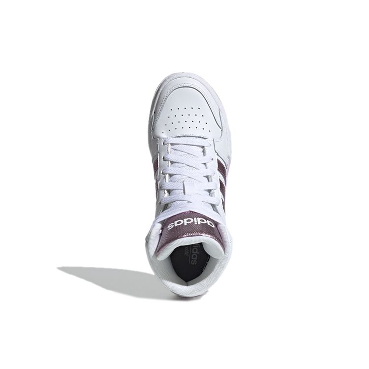 Adidas Neo Entrap Mid Durable Shock Absorption High-Top Skate Shoes Women Skate Shoes White Purple FW3480