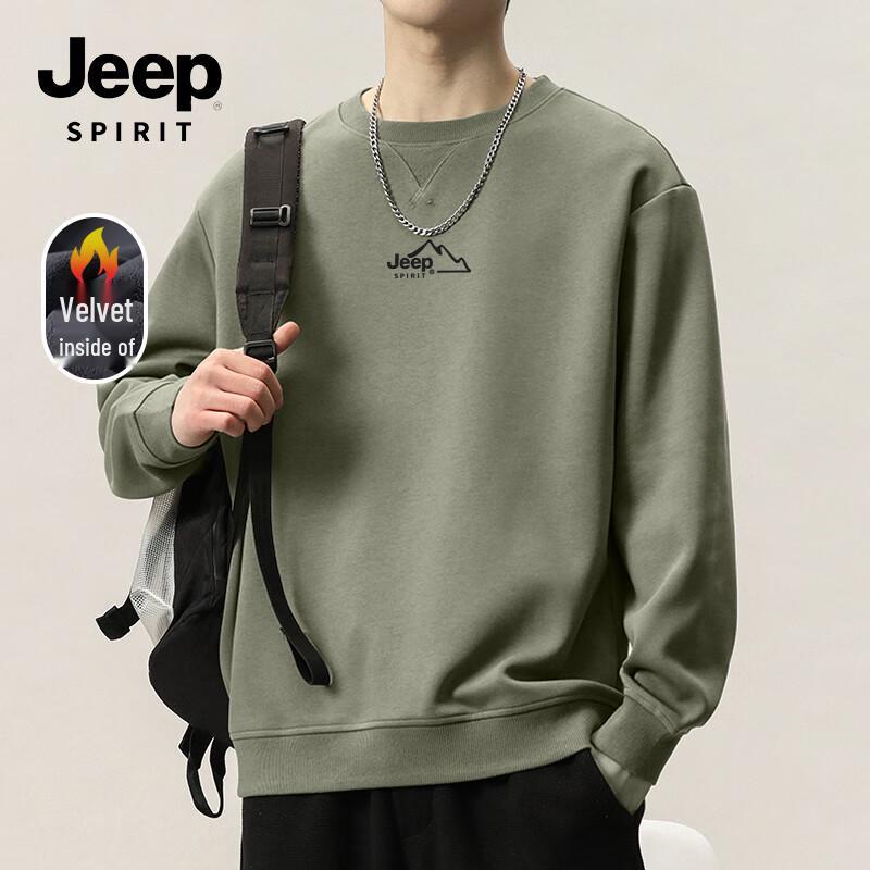 JEEP SPIRIT Men's Heavyweight Fleece Sweatshirt