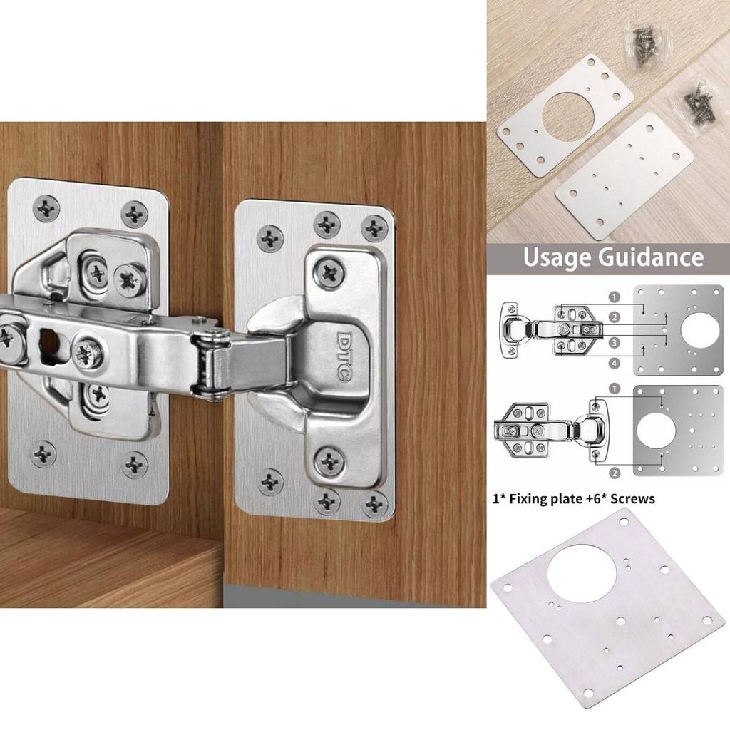 Versatile Stainless Steel Hinge Repair Plates For Modern Cabinet Door Applications