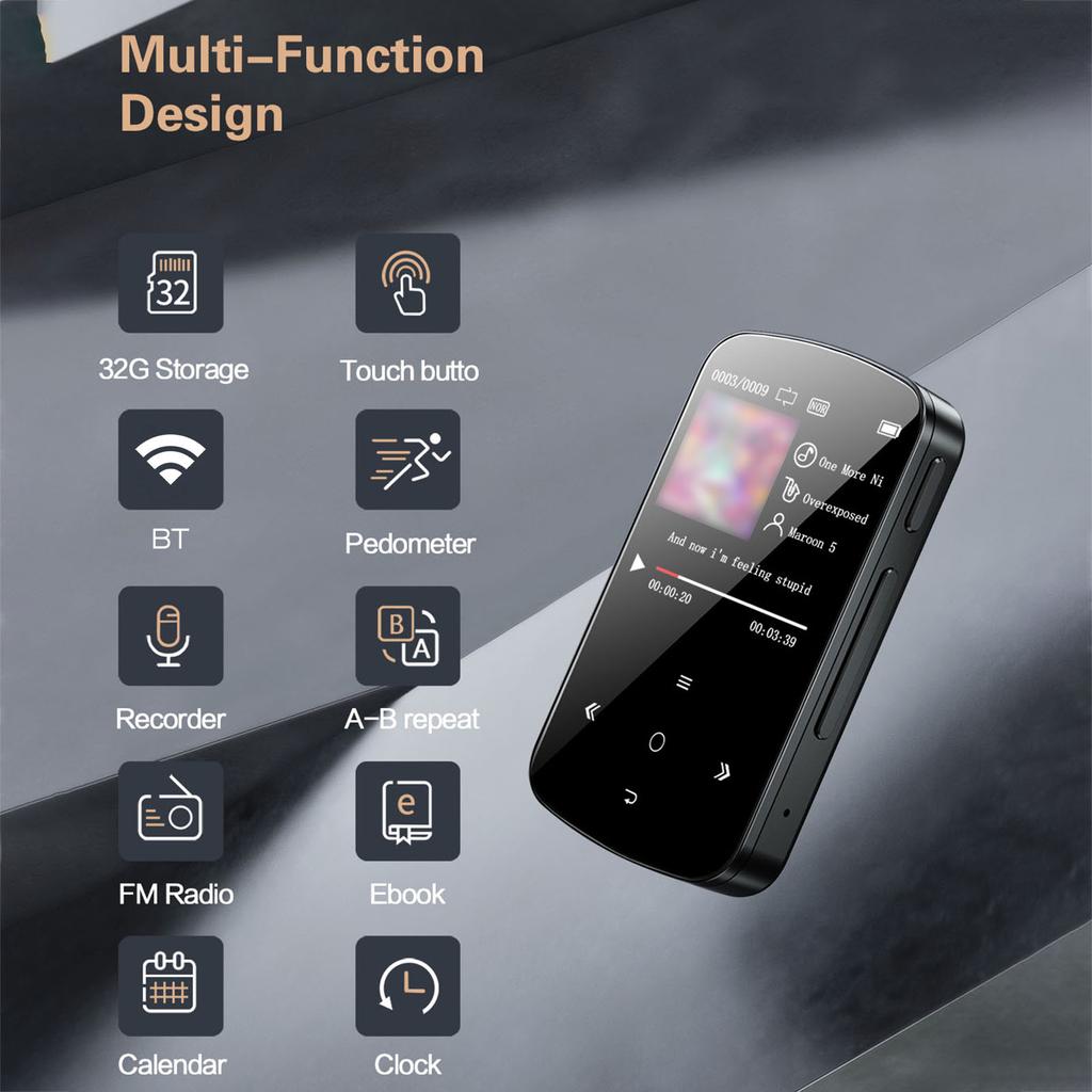 Odtwarzacz muzyczny M9 MP3 1,5-calowy ekran OLED z nagrywaniem radia FM