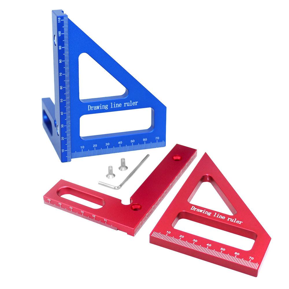 3D Multi Angle Layout Measuring Ruler Woodworking Square Protractor Aluminum alloy Miter Triangle Ruler