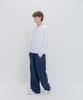 PSSHOPPER Curved Washed Wide Sweatpants [Navy]