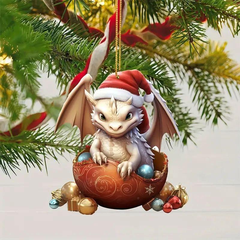 

Красочное акриловое подвесное украшение в виде яйца дракона для радостного украшения автомобиля 8