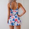 Costume da bagno due pezzi donna 2025 Nuovo Stampa Spallina Sexy Vita Alta Costume da bagno Estivo Tankini Abbigliamento da Spiaggia Costume da Bagno Per Femmina