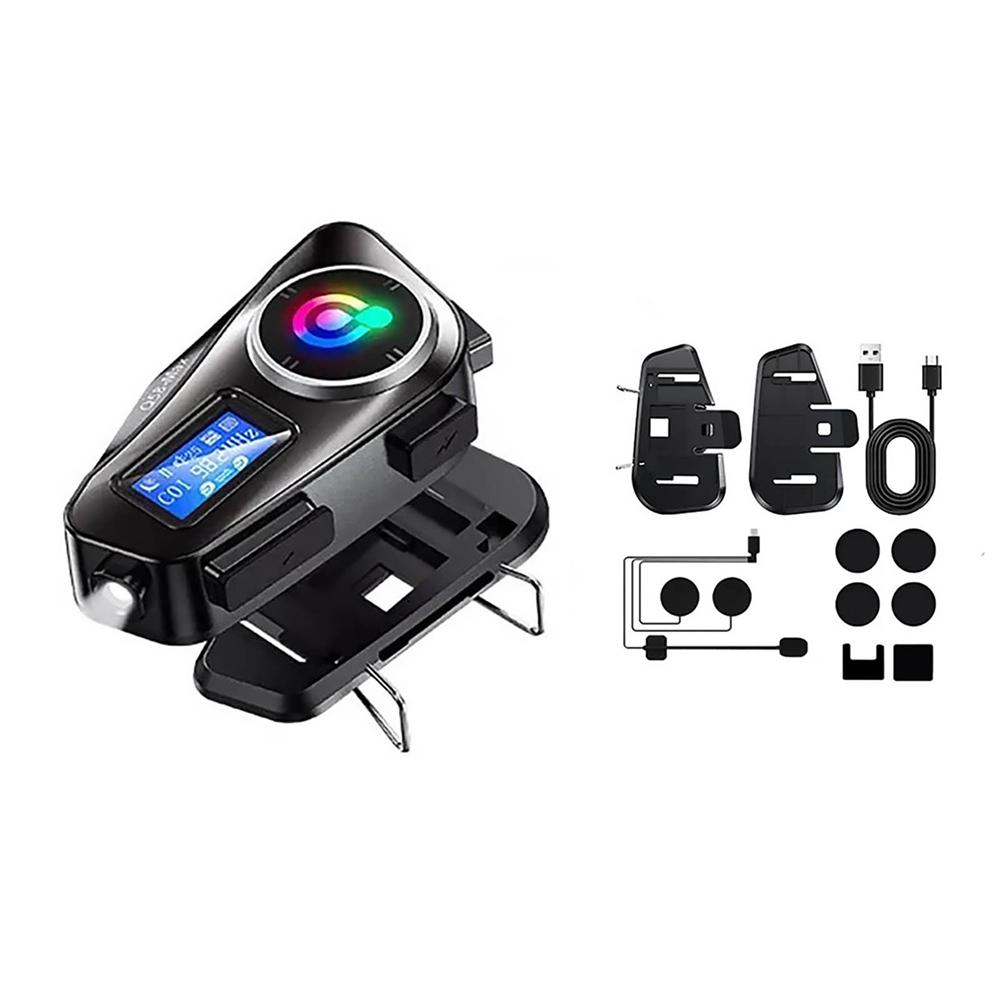 Car Bluetooth Headset Motorcycle Intercom Helmet LCD Waterproof maximum 32G