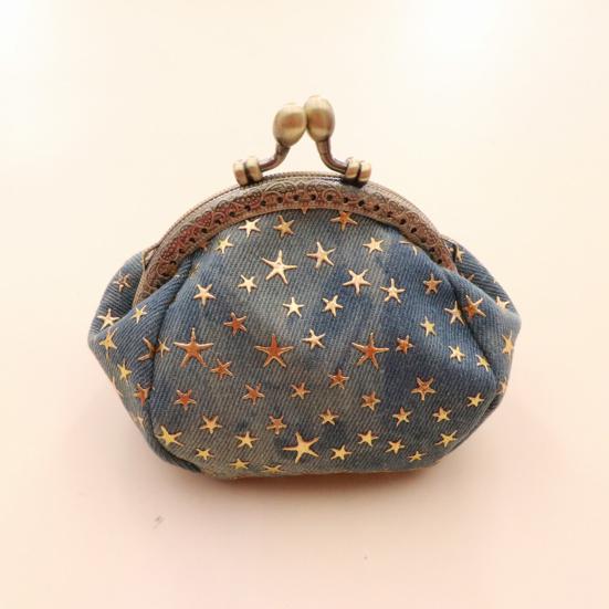 Five-Pointed Star Coin Purse Mini Kiss-Lock Change Purse