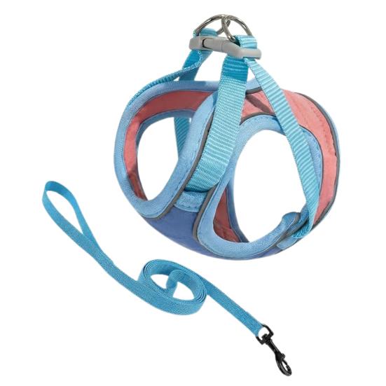 Cat Harness And Leash Escape-Proof Cat Harness with Reflective Strips Adjustable Step-in Harness for Small Medium Cats