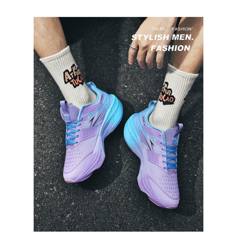 Marathon Carbon Plate Running Shoes Ultra Light Shock Absorbing Rebound Sneakers for Students Men Women