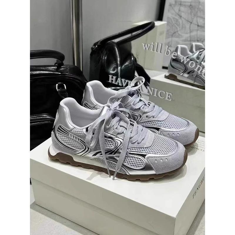 

Leather hollow mesh flat bottom women s tide new summer breathable versatile sports 40