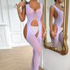 One Piece Open Bra Crotchless Bodystocking for Sex Lace Transparent Lingerie Plus Size Bodysuit Ashion Black Mesh Jumpsuit