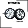 Pneumatic Wheel Trolley Cart Wheel Black 20cm Universal Fit for Shopping Basket on Wheels Wagon and Storage Cart