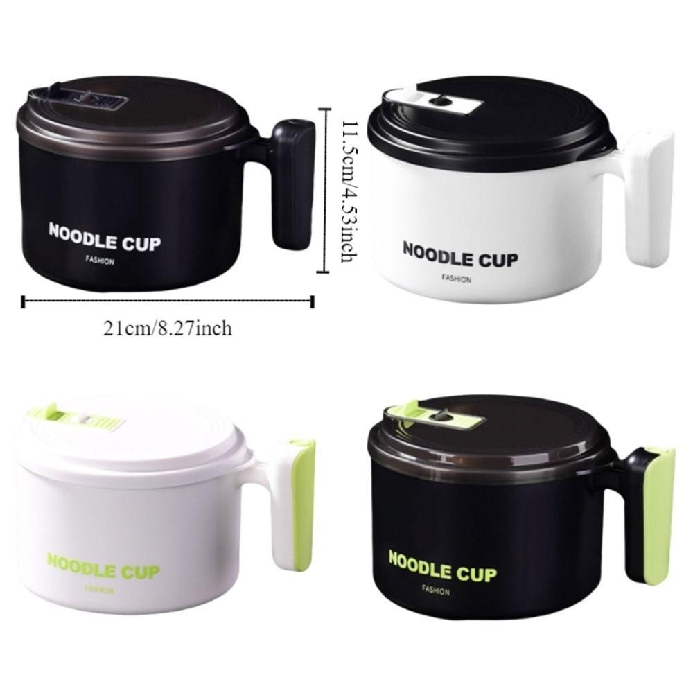 Stainless Steel Noodles Cup Heat Resistant Rice Soup Bowl Portable Fruit Salad Bowl  Household