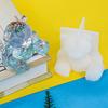 3D Geometry Little Bear Candle Decorative Ornament Silicone Mold Suitable for Epoxy Diy Crafts Jewelry Making Home Decor