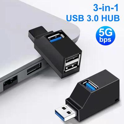 3 porty USB 3.0 HUB Mini USB Adaptér Splitter Adaptér OTG 5Gbps Vysokorychlostní U disková čtečka pro notebooky