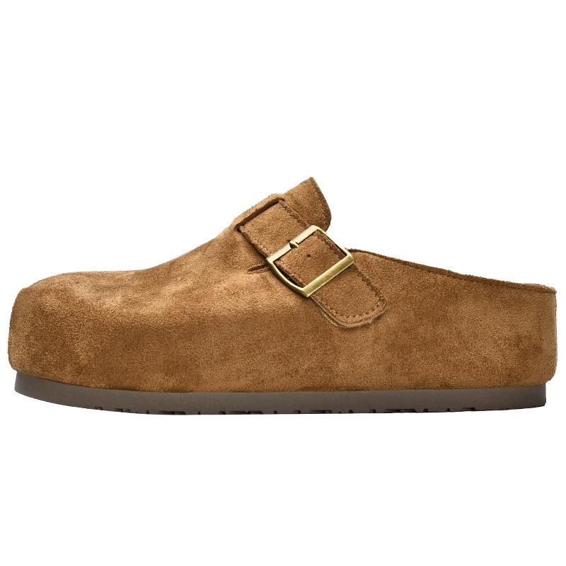 

Autumn new thick-soled one-pedal lazy shoes bag head half slippers 5802 40