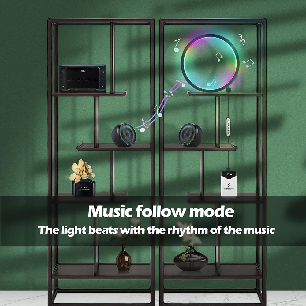 USB Led Night Light Lamps RGB Atmosphere Light Bedroom Decor Smart APP Music Rhythm Nightlights TV Game Room Desk Bedside Lamp