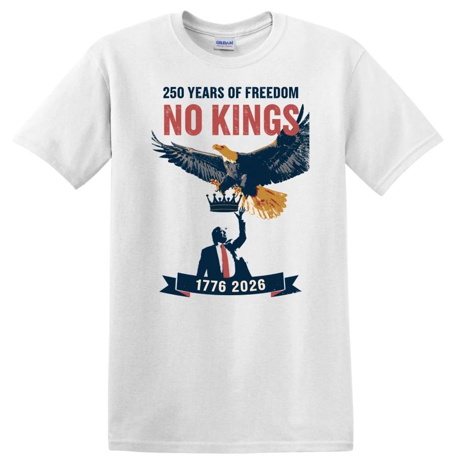 No Kings Since 1776 T Shirt 250 Years Of Freedom Torch Crown Patriot Liberty Tee M