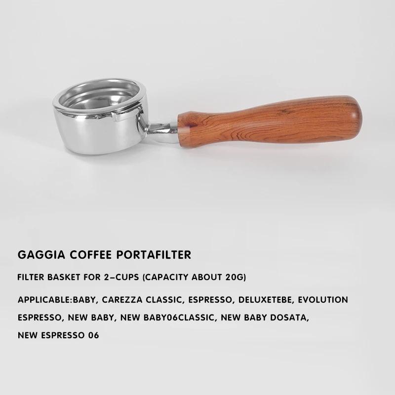 Coffee Portafilter 58mm Bottomless Filter Holder For Gaggia Classic Solid Wood Handle Barista Tools Espresso Machine Accessories