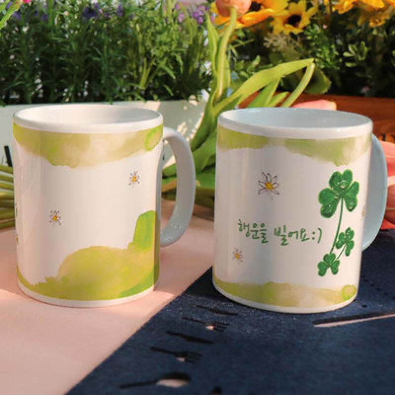 cr260-Design Mug 2p-Lucky Four-Leaf Clover
