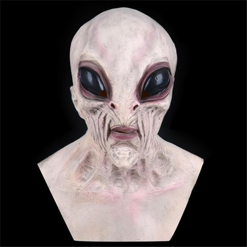 ET Cosplay Costume Halloween Party Saucer Man 3D Full Face Mask for Adults