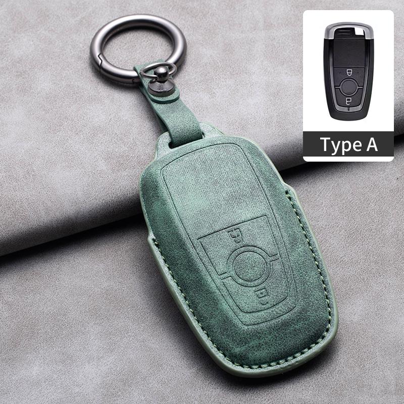Styling Mouldings Sheepskin Car Key Cover Case for Ford Maverick Focus Edge Explorer Everest Fusion Mondeo Mustang Raptor Bronco