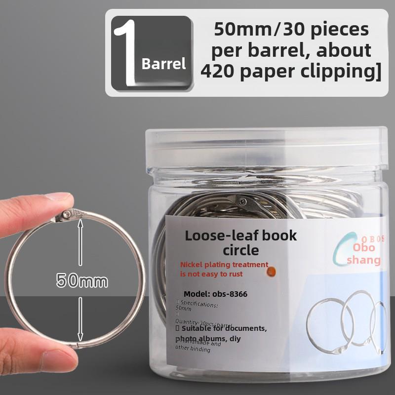 Segregator na karty w luźnych arkuszach, kółka segregatora, żelazne kółko do książki