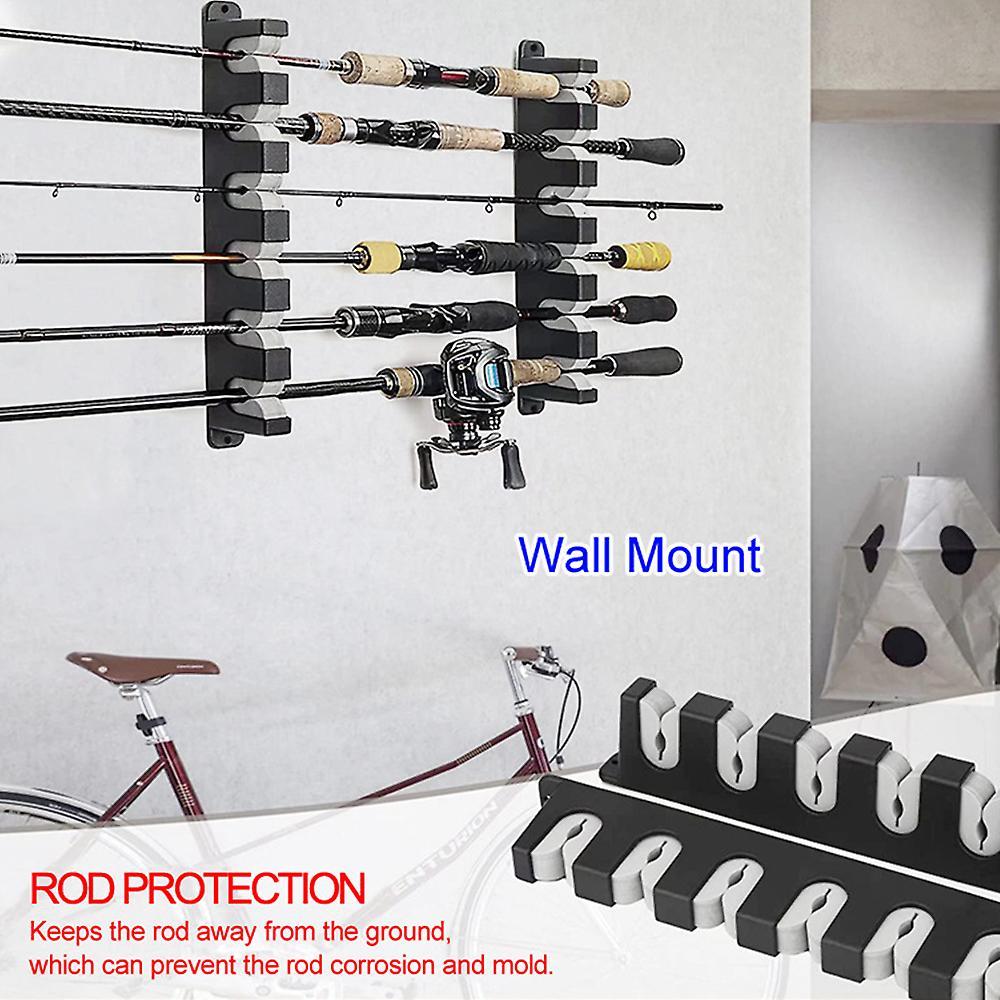 Durable ABS Fishing Rod Holder Vertical/Wall Mounted Fishing Pole Display Stand