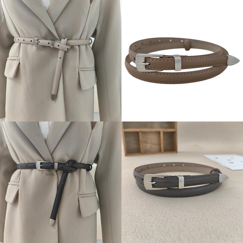 Minimalist Leather Belt For Women With Alloy Pin Buckle Suitable For Casual And Work Outfits