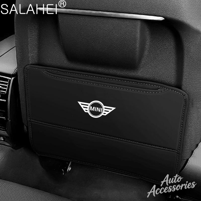 Car Seat Back Anti Kick Pad Prevent Dirt Protection Leather Cover For BMW MINI Cooper One Jcw F54 F55 Clubman Countryman R57 R58 Fpvcm00