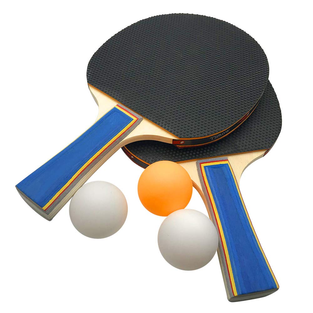 Portable Table Tennis 2 3 Ping Pong Table Tennis Set with Storage Easy To Use Racket, Rackets, Balls, Bag, (Set) (Racket)