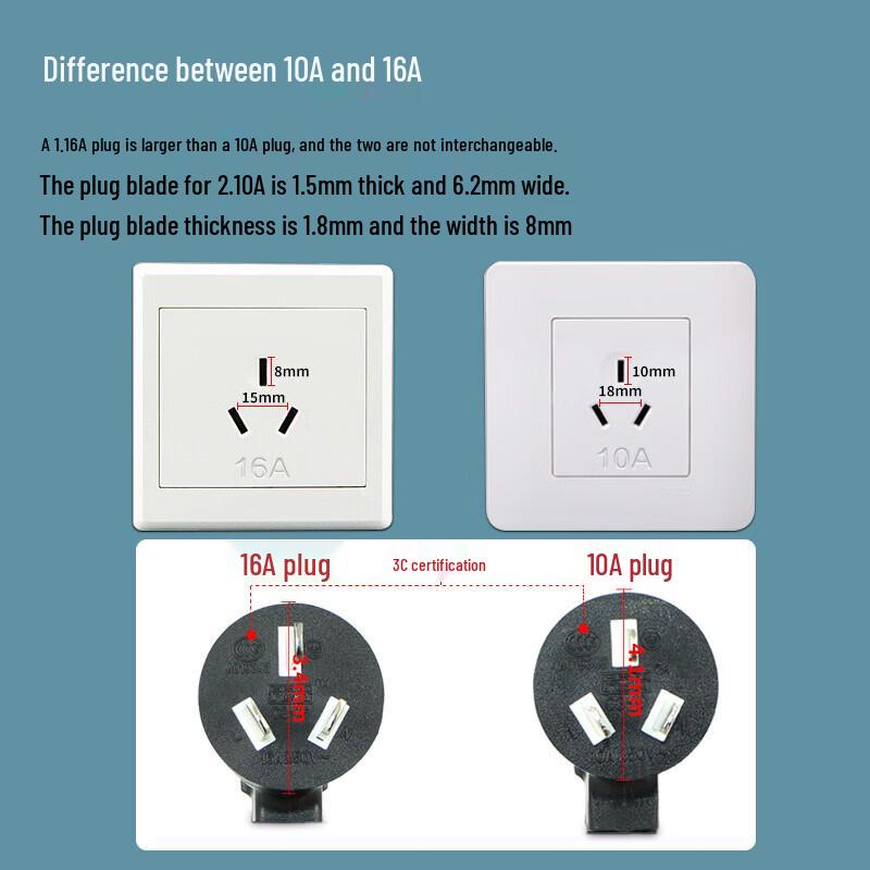 Qantop 10A C13 Power Cord