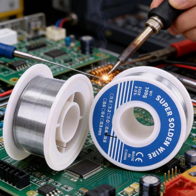 

0.8/1.0mm Electronic Soldering Wire Solder Wires Rosin Core Tin Multipurpose Welding Wire Flux Iron Wire Reel Household Tool 1.0mm-50g