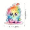 Delightful Acrylic Monster Hanging Keychain Multifunctional Car Decoration Gift For Occasions Festive