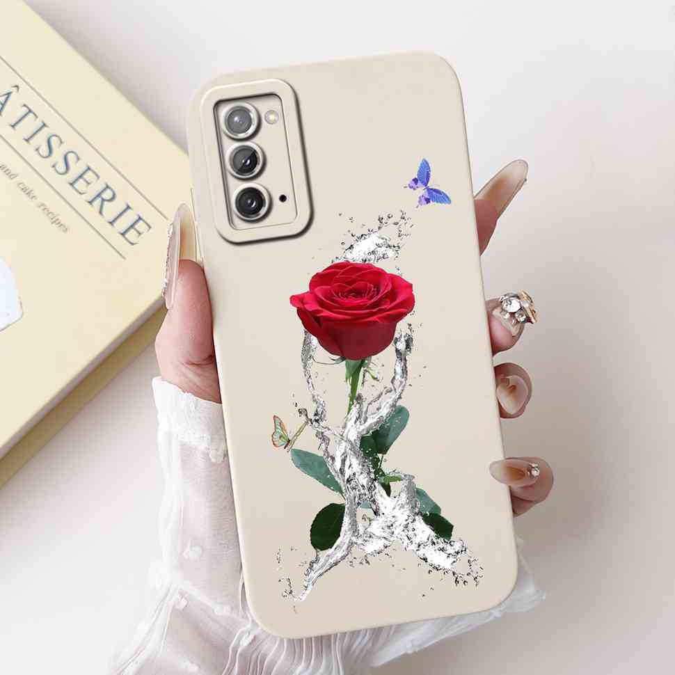 For Samsung Galaxy Note20 4G Case SM-N980F Popular Love Soft Silicone Cover For Samsung Note20 5G 6.7" Cute Butterfly Bumper