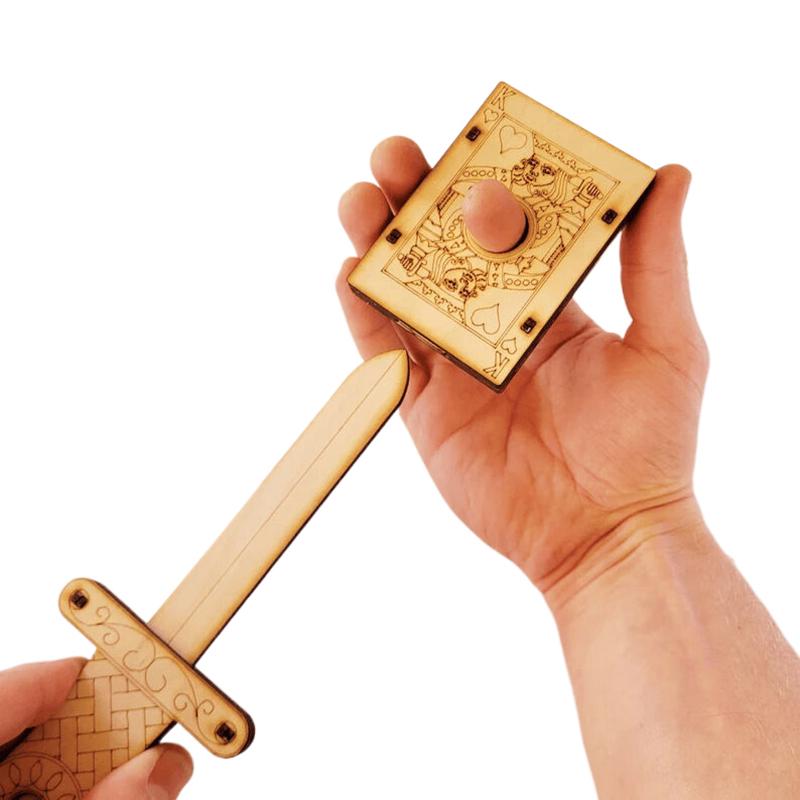 Handcrafted Wooden Diy Magic Set, Magic Pencil Box, Word Through Finger Magic Trick, Key Through Coin Magic 1