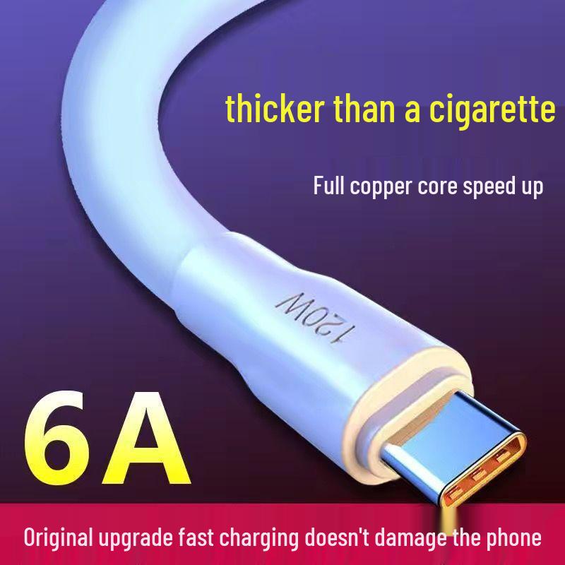 120W Fast Charging Cable for Android, OPPO, Huawei, Honor, Vivo Flash Charge-Compatible