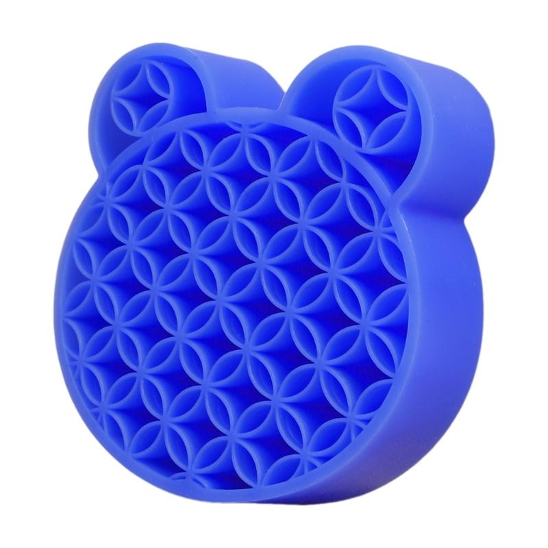 Cosmetic Organizer Silicone Makeup Brush Holder Pen Holder Beauty Tool Organizer Stand Brush Storage Stand for Brush синий