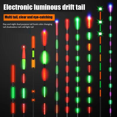 1PC Fishing Floats Antenna High Brightness Electric LED Luminous Floater Rechangeable Tails Night Fishing Bobbers Fishing Tools