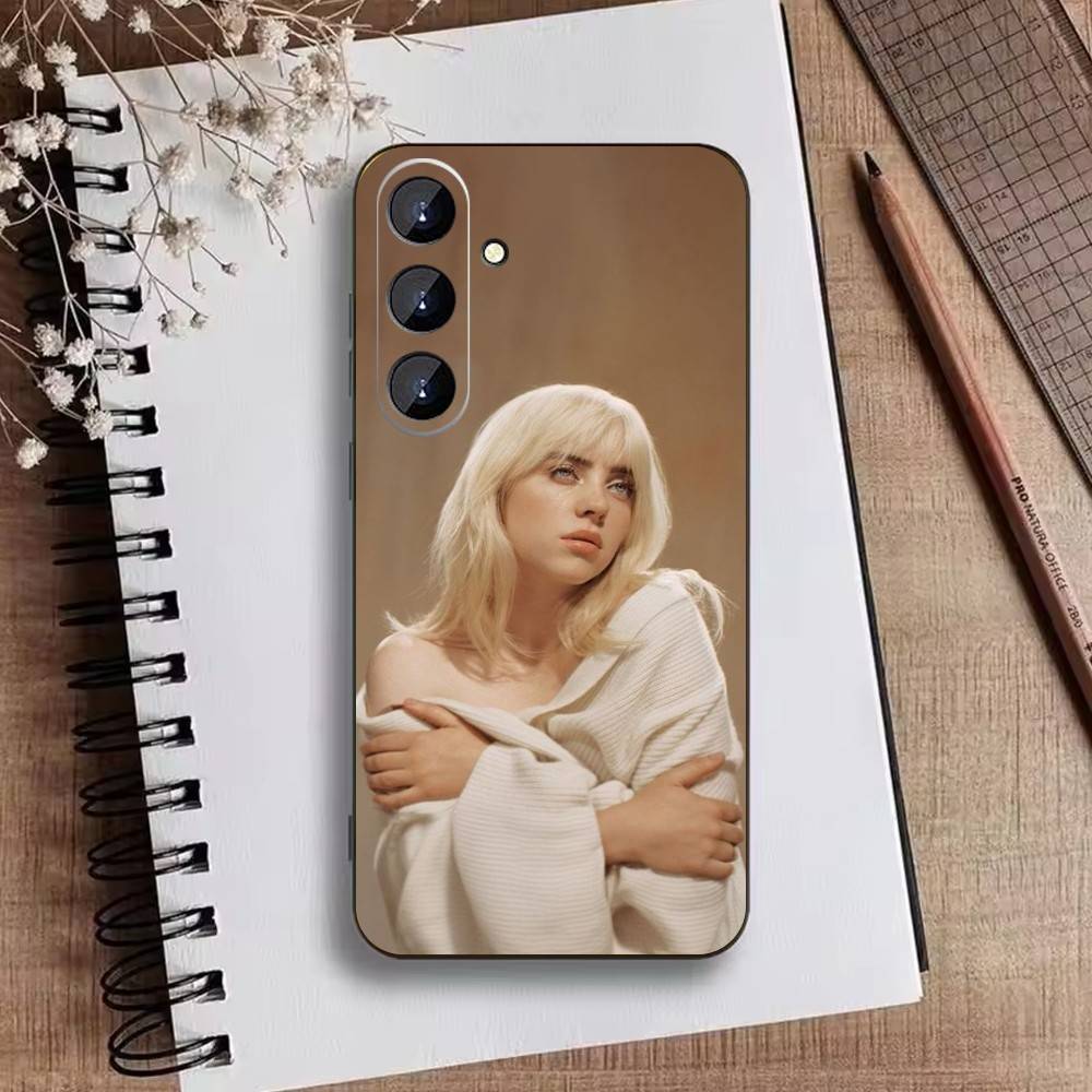 S-Singer B-Billie Eilish  Phone Case For Samsung Galaxy A73,A72,A71,A70,A52,A51 Others Soft Black Cover