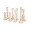 French Retro Roman Column Wooden Candlestick - Living Room & Dining Table Decor, Photography Prop, Threaded Candle Ornament