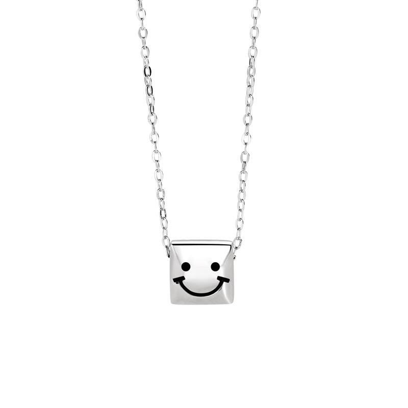 Smile Smiley Face Necklace Fashion Expression Pack Creative Niche Personality Cute Pendant Collarbone Chain Female Tide Quality