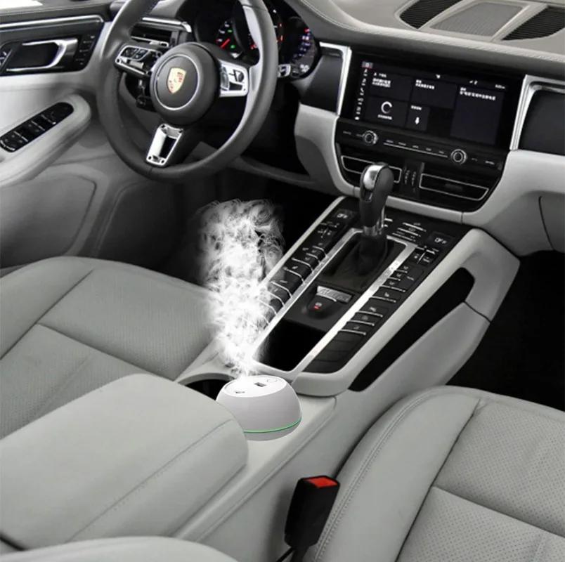 Humidifier Small Desktop Car Aromatherapy Machine Hydrator Silent USB Mini Air Humidifier with LED Color Lamp