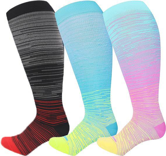 Plus Size Compression Socks Fat Large Leg Sports Socks Running Cycling Fat Calf Stockings Pressure Leg Fitness Varicose Veins