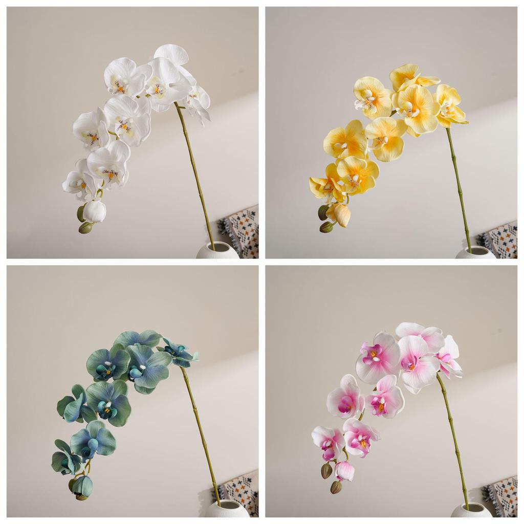 Large Wet Feel Phalaenopsis Orchid Artificial Flower for Home Décor and Weddings