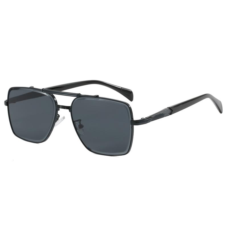 Vintage Sunglasses Square Trendy Metal Steampunk Fishing Driving Sun Glasses Double Bridge Metal Frame Eyeglasses Double Bridge Sunglasses